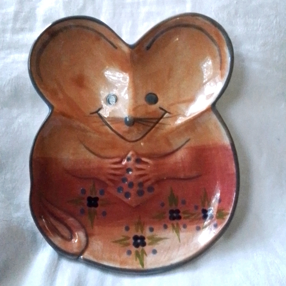 Mikasa Ceramic Mouse Small Cheese Plate
